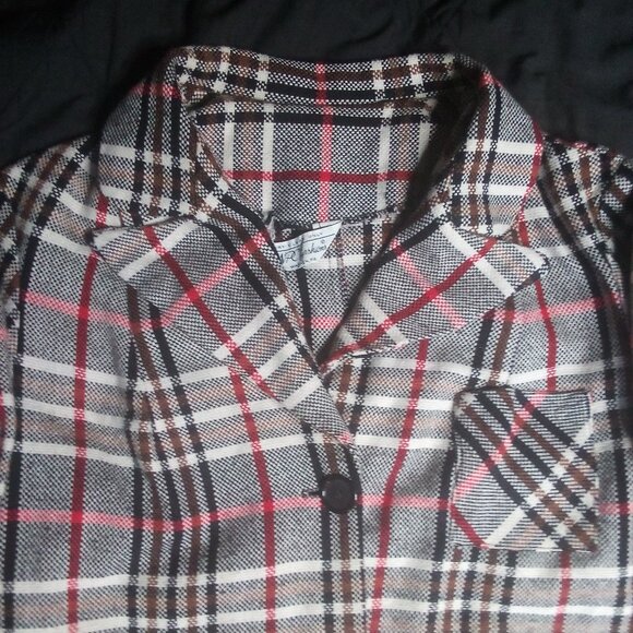 Vintage NPC Fashions Plaid Shirt Jacket Shacket Blazer 3 Pocket - Picture 1 of 4